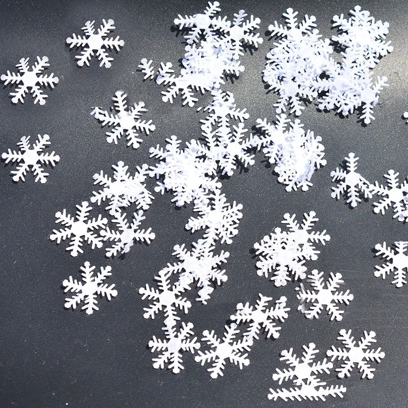 100 шт/партия рождественские снежинки нетканые ткани конфетти для искусственный