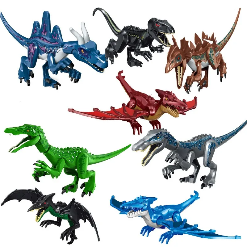 

Jurassic Dinosaurs World Park Dinosaur Raptor Protection Zone Building Blocks Set Kids Toy Juguetes Creator Animals Kit 1PC