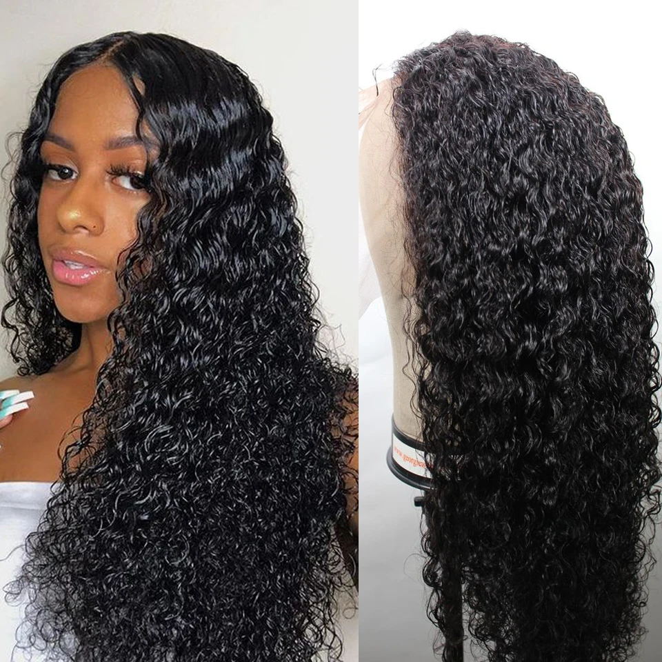 Прозрачные человеческие волосы на кружеве парики 150% перуанские remy 6 дюймов