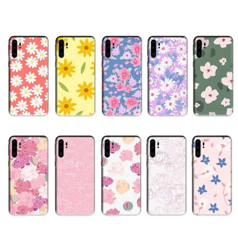 

Broken Flower Small Fresh Phone Case For Huawei P20 P30 P40 Pro Mate 10 20 30 Pro Lite P Smart Y 6p 8s 9s 2019 Plus Nova 3I Set