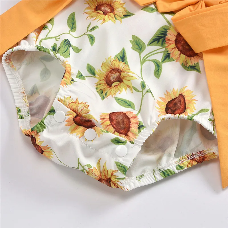 

Newborn Baby Girl Clothes Sleeveless Ruffle Floral Print Romper Tops Headbands 2Pcs Outfits Cotton Clothes Baby Set