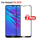 2 шт. закаленное стекло для Huawei Y6 2019 стекло полное покрытие Защита экрана для Huawei Y6 Huawey Y 6 6Y 2019 6,09 защитная пленка