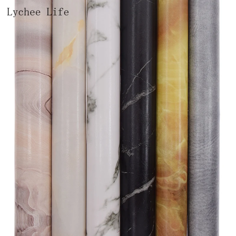 Lychee Life A4 печатные листы из искусственной синтетической кожи ткань для