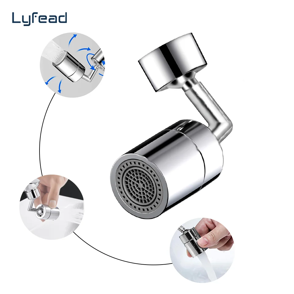 

Lyfead 720° Universal Splash Filter Faucet Spray Head Wash Basin Tap Extender Adapter Kitchen Tap Nozzle Flexible Faucets Spraye