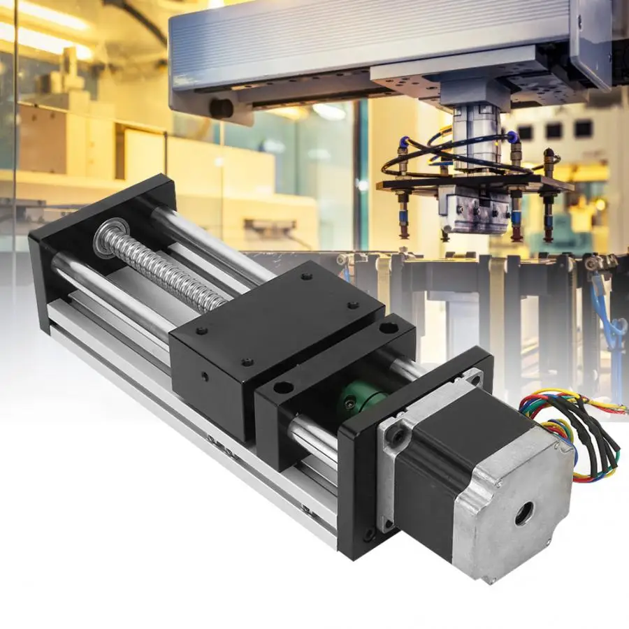 Двойной вал шариковый винт линейный направляющий рельс с 57 мотором 100 мм для