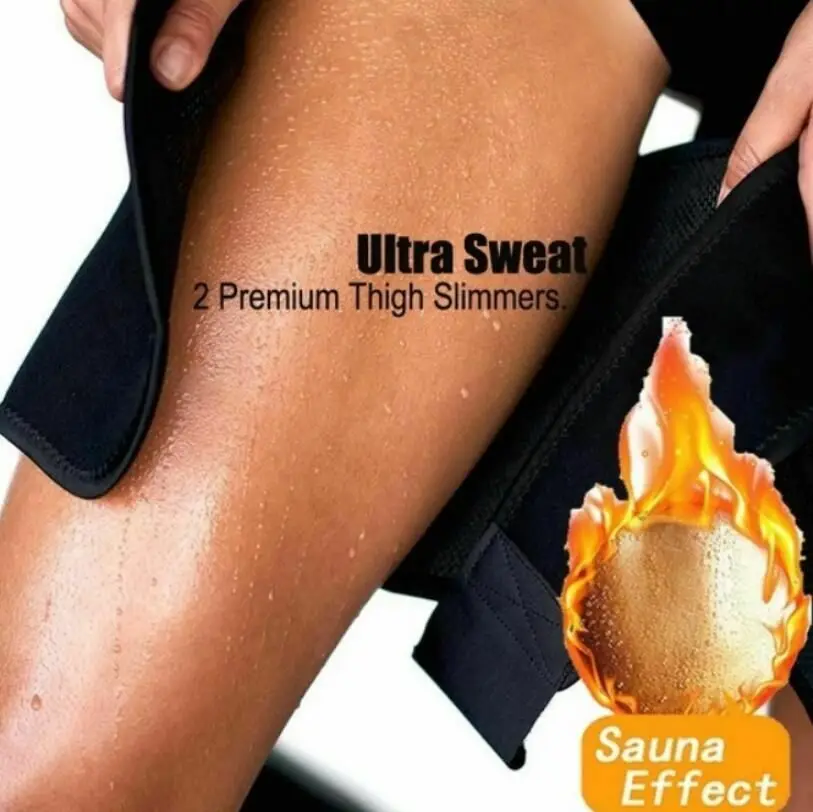 

Slimming Leg Shaper Sauna Sweat Thigh Trimmers Warmer Slender Shaping Compress Belt Wraps Fat Burning Anti Cellulite Weight Loss