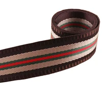 38mm brown striped webbing soft smooth purse strap purse bag webbing bag woven belt camera strap canvas belt supplies 1 5