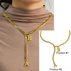 Anniyo Алфавит ожерелье с персональными буквами кулон для женщин платье для девочек и мам по индивидуальному заказу первоначальные ювелирные изделия вечерние и свадебные подарки #226706