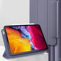 for ipad pro 12 9 11 air 4 case 2020 tri fold smart magnetic ultra thin double sided clip with pen slot