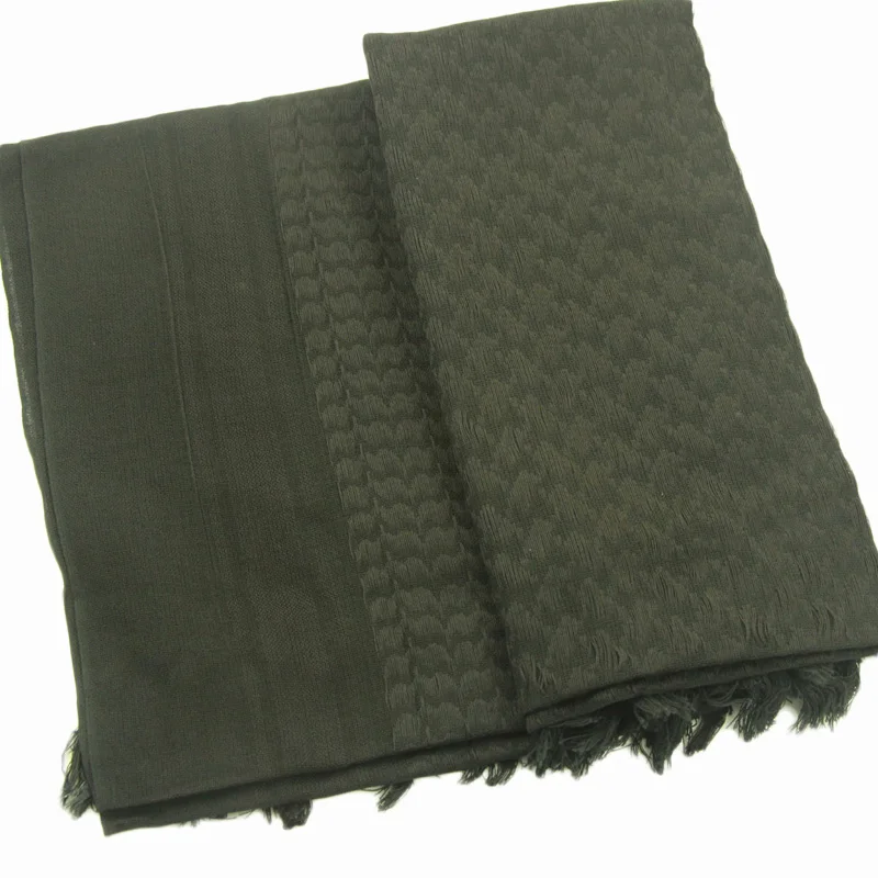 Армейский Военный Тактический Keffiyeh Shemagh шарф в арабском стиле, шаль на шею, накидка на голову, хлопок, зимние шарфы черного цвета