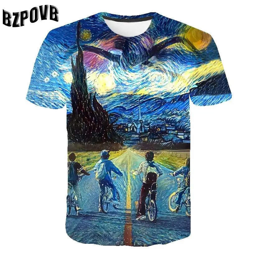

Summer 3D T Shirt Men Stranger Things boys clothes New Brand O-Neck child Funny T-shirt casual kids clothes Streetwear Tops Tees