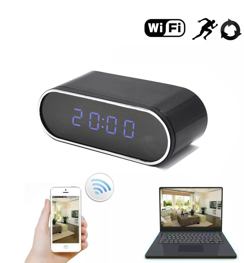 HD часы Wi Fi камера мини IP домашняя безопасности P2P ночное видение сигнализация