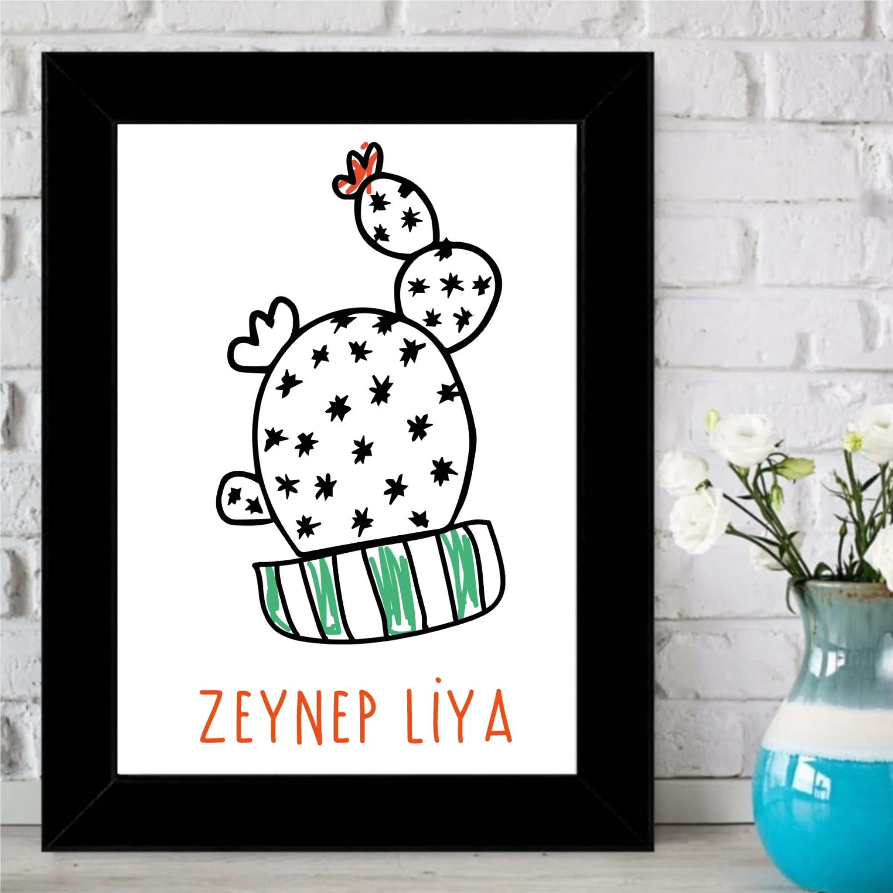 

Personalized Sukulent Themed Decorative Frame-44