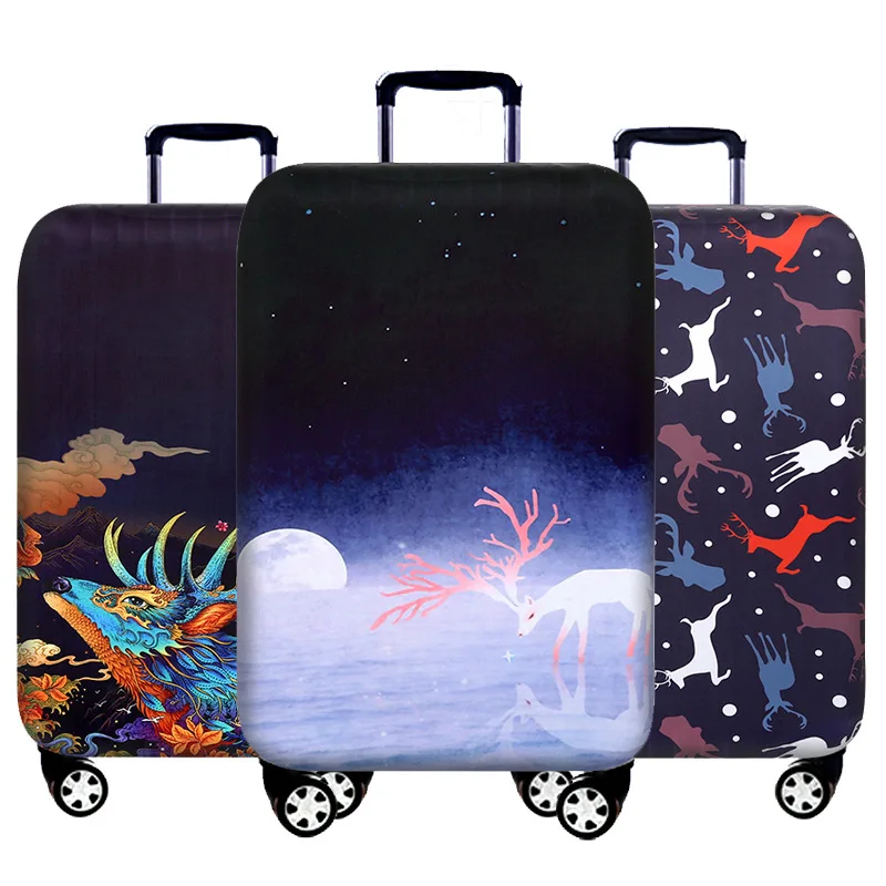 

Чехол для багажа серии Magic Elk, защитный чехол для костюма 18-32 дюйма, эластичный Чехол для багажа на колесиках