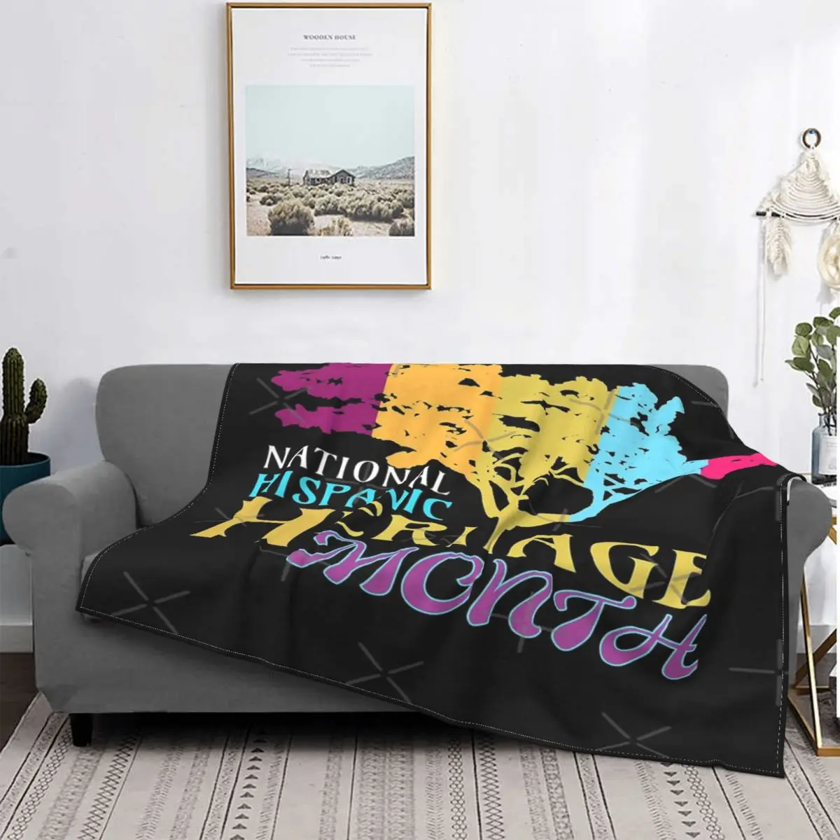 

Manta de la herencia nacional hispánica de 2 meses, colcha de cama a cuadros, edredón mullido a cuadros Kawaii, ropa de cama y f