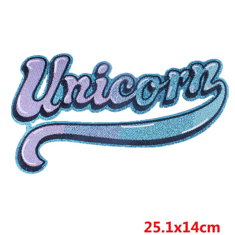 

Applique Patch Patches Unicorn Letter Motorcycle Patch Cute Cheap Large Iron on Embroidered Patches For Clothing Big Back Patch