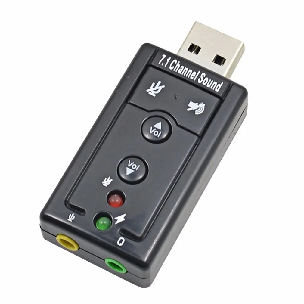 7 1 Внешняя USB звуковая карта к разъему 3 5 мм аудио адаптер для наушников