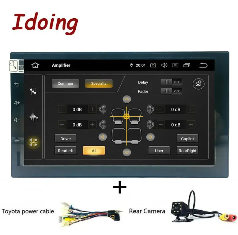 toyota and camera Idoing 2Din Android 9,0 " PX5 4G+ 64G Восьмиядерный Универсальный Автомобильный gps DSP Радио мультимедийный плеер ips экран видео навигация - Цвет: toyota and camera