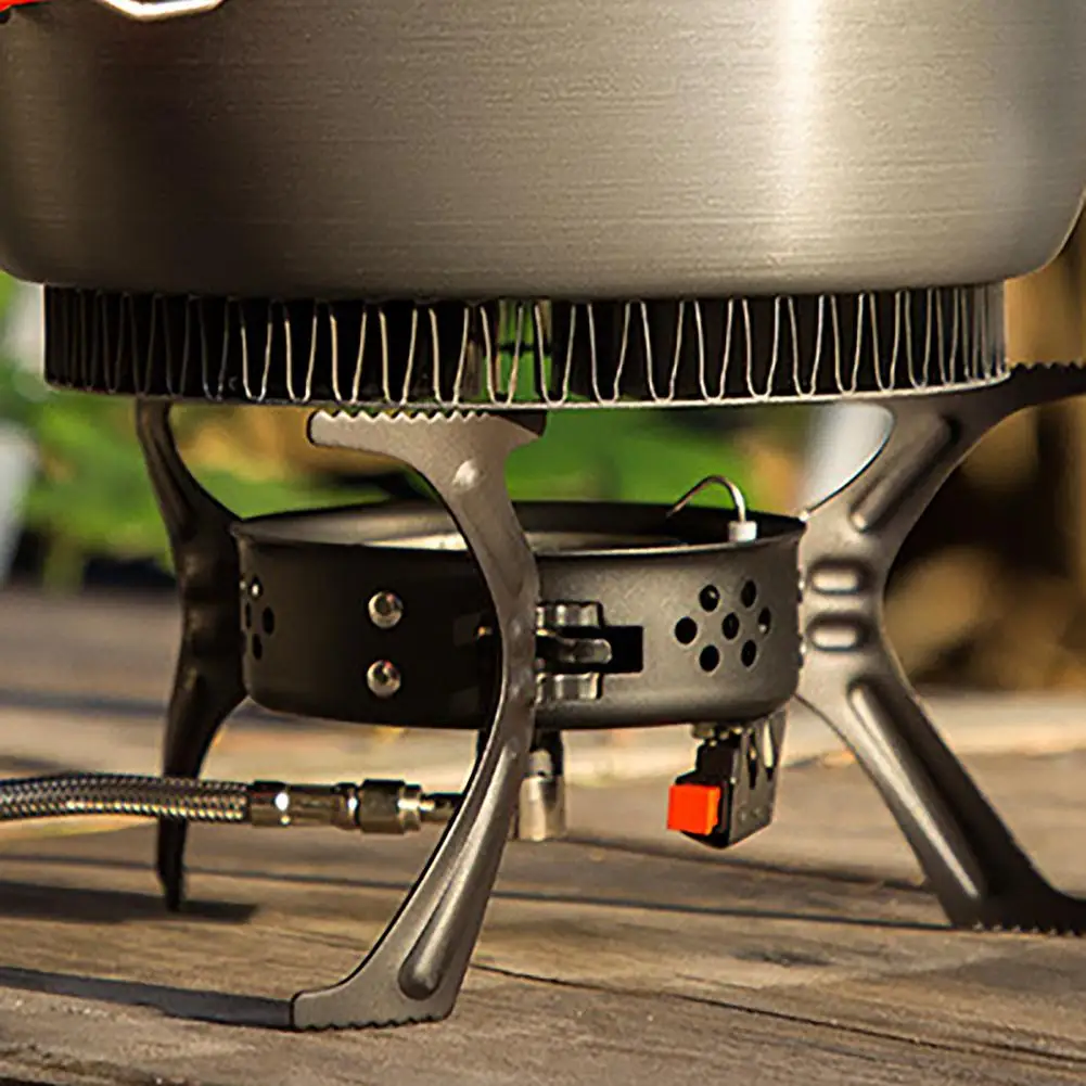 

Outdoor Folding Gas Stoves Adjustable Valve Stainless Steel Picnic Stove Split Burner Backpacking Hiking Picnic Cook Tool