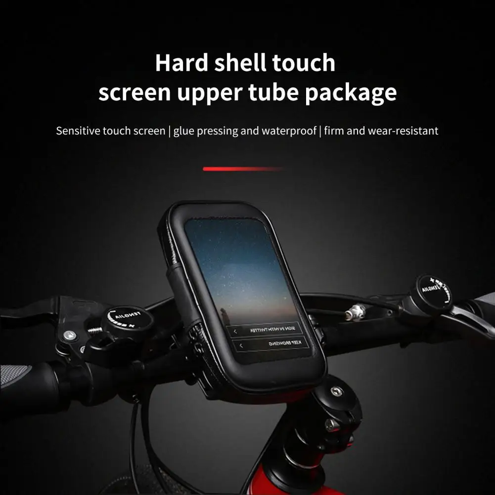 

Plastic Top Tube Bag 360 Degree Rotation Double Zipper Water Resistant Front Frame Bag Cycling Supplies
