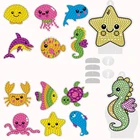 Алмазная живопись с большим драгоценным камнем, наклейки для детей, 5D, творчество своими руками, животное и морской мир, живопись с алмазами, краска по номерам для детей