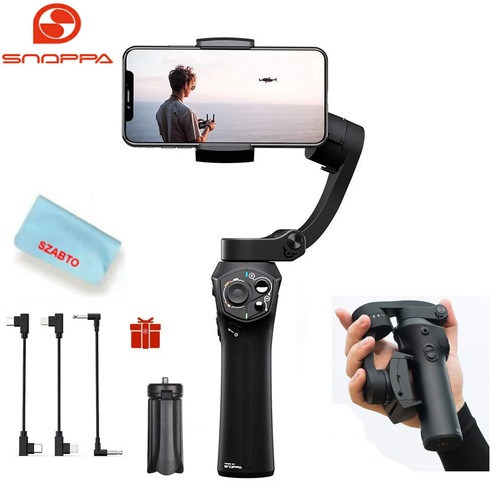 Snoppa Atom 3 Axis Складной Карманный ручной шарнирный стабилизатор для камеры iPhone смартфона экшн камера