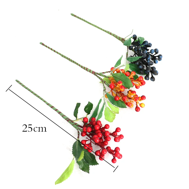 

12pcs Red Berry Artificial Fruit Foam Bouquet Wedding Family Party Decoration Fake Flower Wedding Decoration