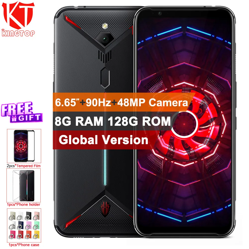 Глобальная версия, мобильный телефон zte nubia Red Magic 3 3S 8G/12G 128/256G 6,6" Snapdragon 855, фронтальный игровой телефон 48MP 5000mAh