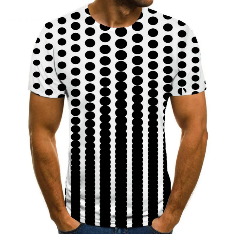 

New Gothic 3D printing men's T-shirt, sports leisure short sleeve, 3D effect printing design, animation style, Japanese punk, ne
