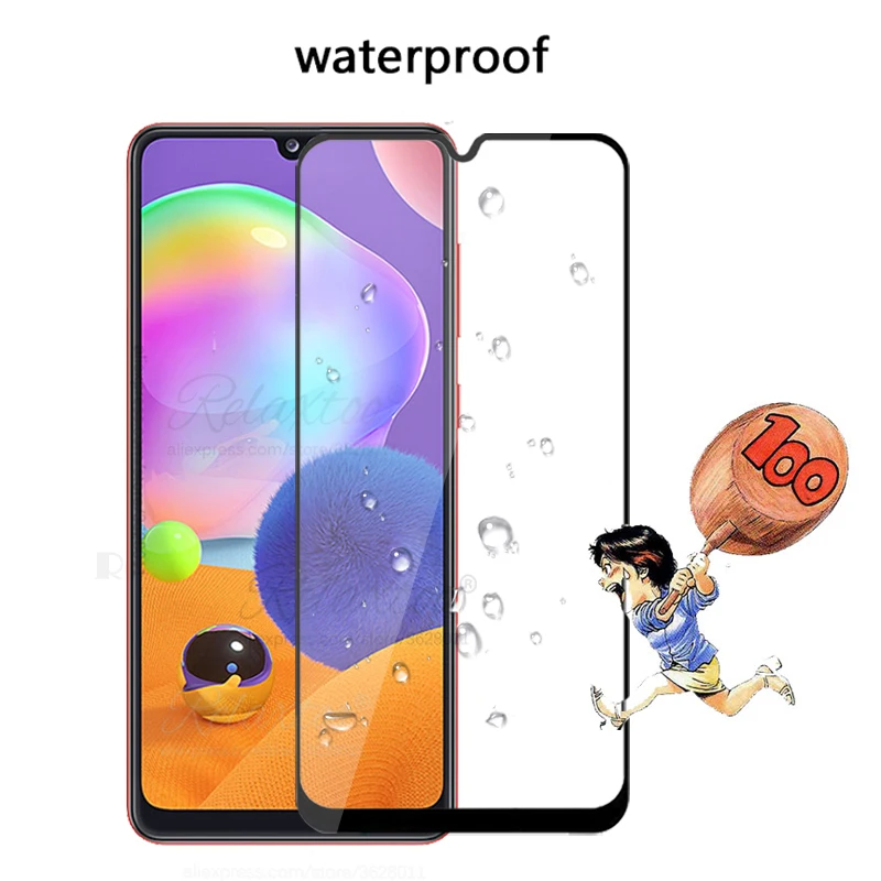 Защитное стекло закаленное для samsung A31 A41 A01 A415F A015F A315F 2 в 1 | Мобильные телефоны и