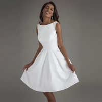 simple white short prom dresses backless mini a line cap sleeves custom party gown for woman vestido de noche 2021 new arrival