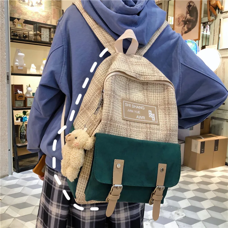 

Teenage Backpack 2021 Trendy Women's Backpack Bag Woman BRAND BACKPACKS Cheap Women's Bags Ladies Hand Bags Backpacks for School