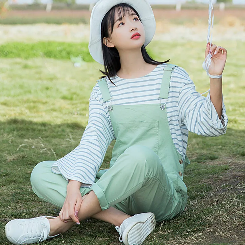 Комбинезон Женский свободного покроя хлопковый элегантный Ромпер в Корейском