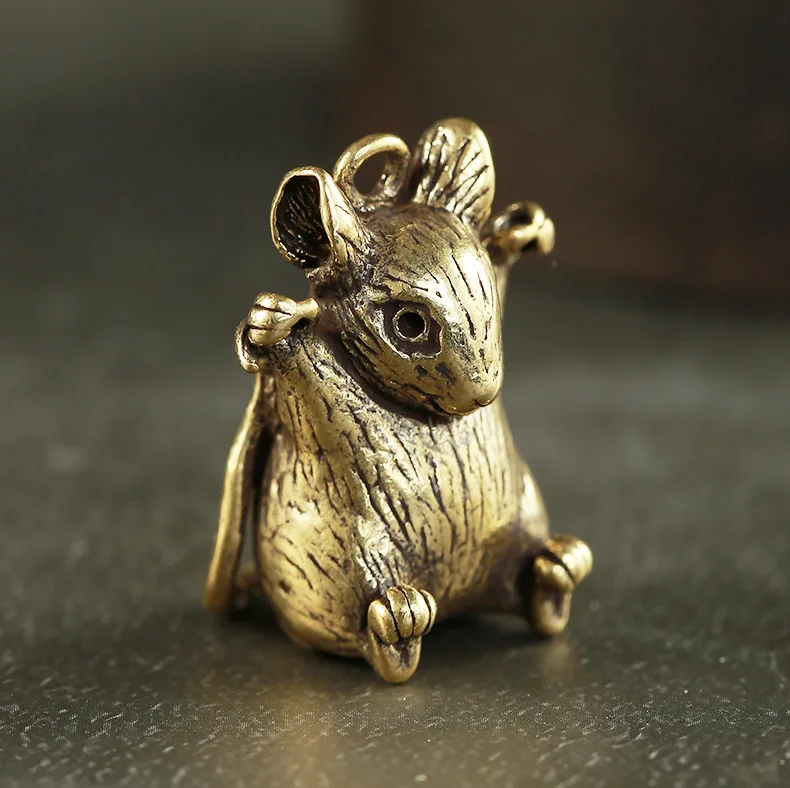 Винтажная медная непослушная мышь, сделай сам, искусственное украшение, миниатюрный фитинг, брелок, подвеска, аксессуары a1289