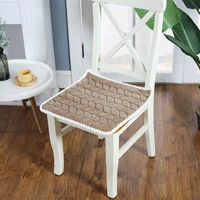 modern and simple winter plush solid color cushion comfortable office quilted chair cushion cushion dining chair cushion