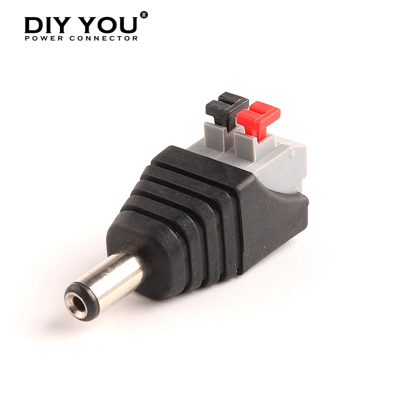 Быстроразъемный Штекерный разъем постоянного тока 2 1*5 5 мм питания без сварки