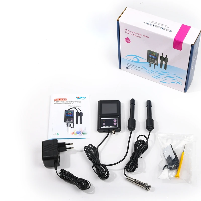 Онлайн PH/TDS/EC/измеритель температуры ЖК многопараметрический электрод Bluetooth