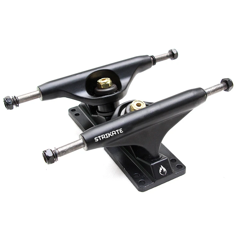 Pro skate truck 5&quot Hollow Skateboard Truck Longboard SHR95A Bushings 2PCS Matte Black Golden kingpin 3mm gasket 29mm bolts | Спорт и