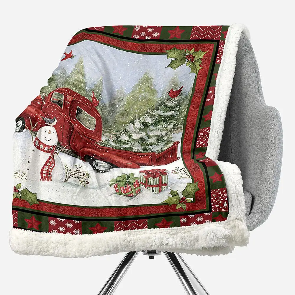 ONGLYP 3D Счастливого Рождества подстежка на искусственном меху Одеяло удобные