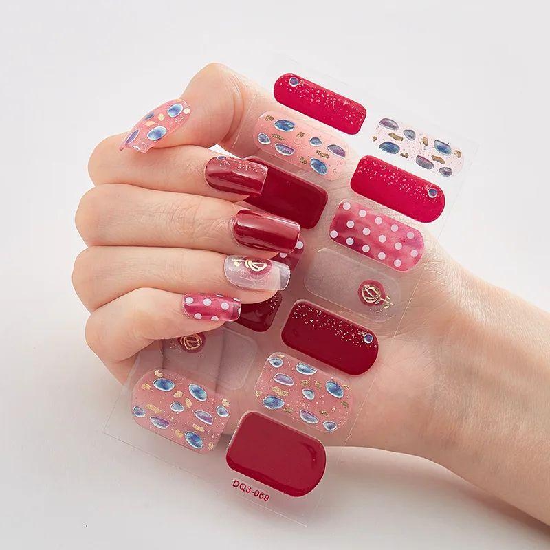 

Christmas Dress Up Glitter Series Nail Adhesive Polish Foil Nail Wraps DIY Decals Plain Stickers Nail Stickers Designer
