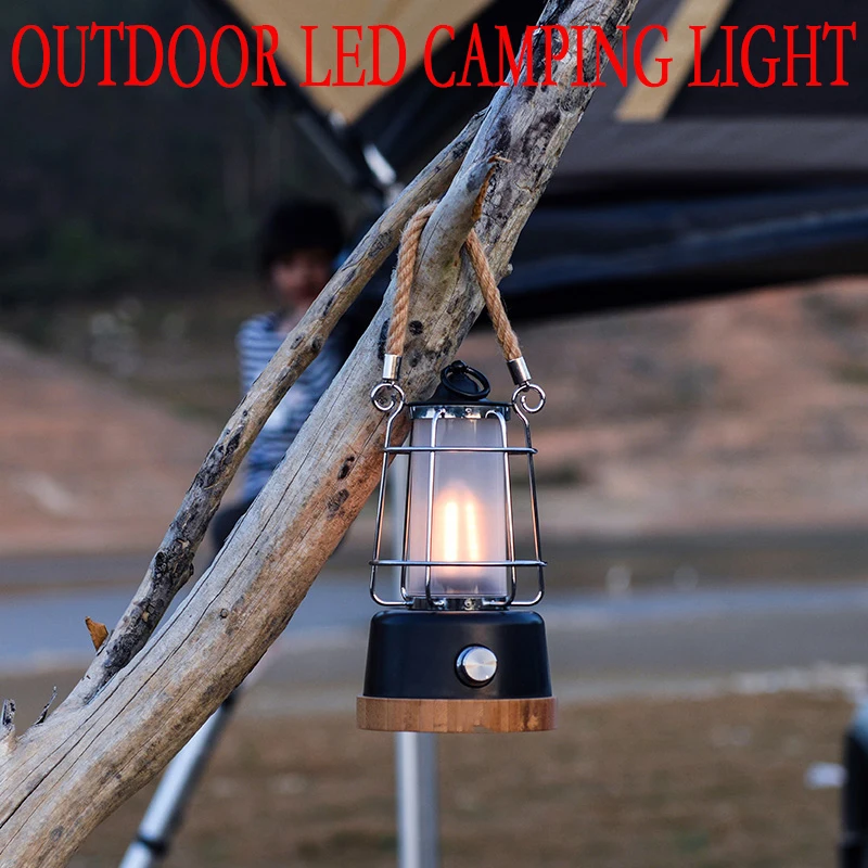Портативная уличная лампа светодиодный светильник с зарядкой супер яркий для