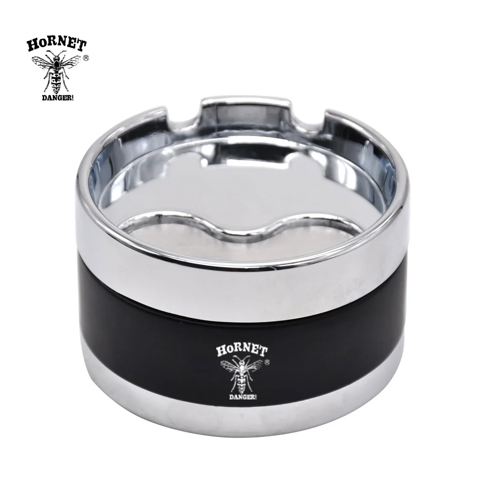 HORNET Высококачественная пепельница из нержавеющей стали с поворотной крышкой для