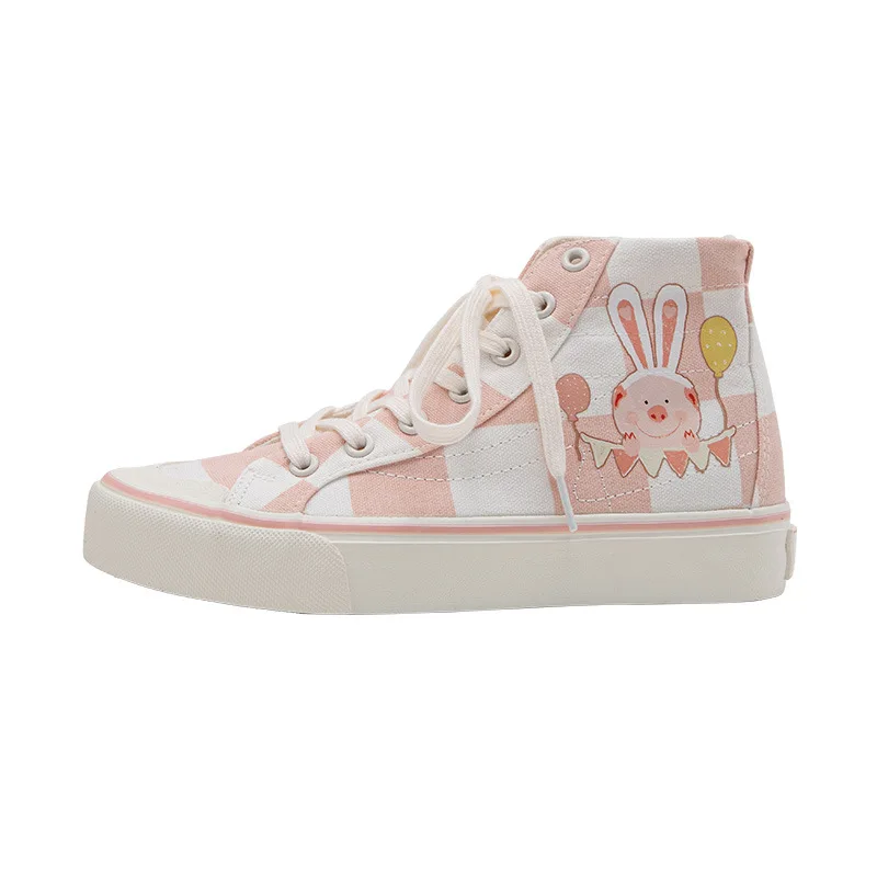

Women Sneakers Canvas Sports Shoes Girls Sweet Kawaii Lolita Hand-painted Platform Flats Casual Tennis Basketball Vulcanize