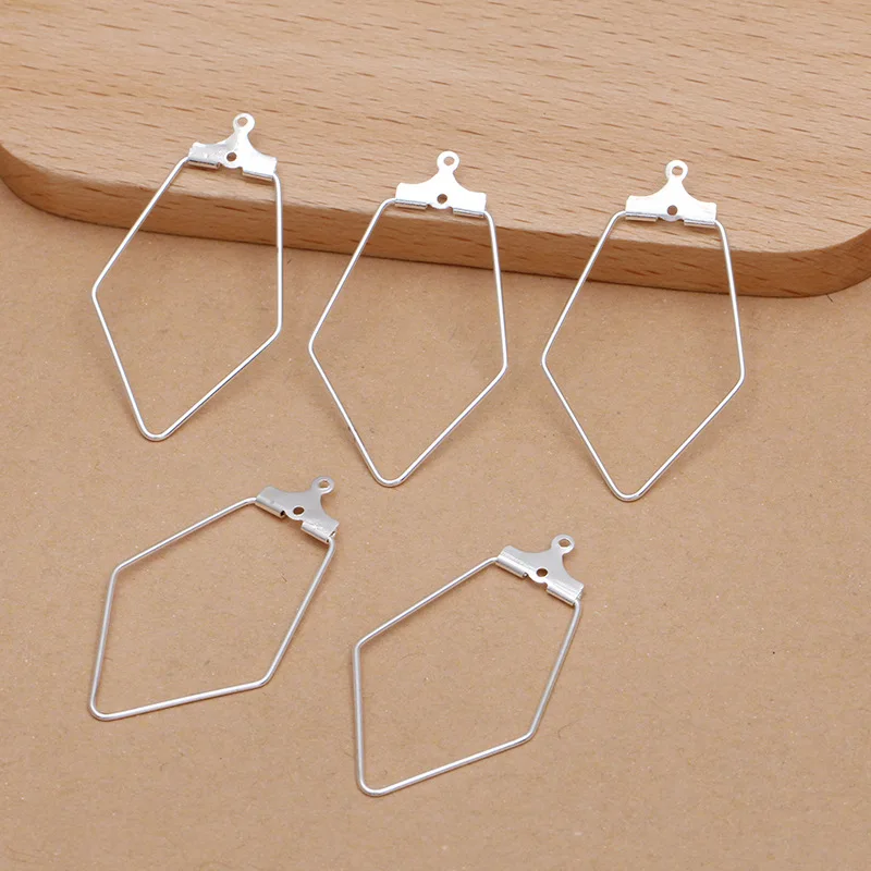 100 шт. подвижные проволоки геометрического дизайна в форме бриллианта подвески