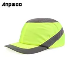 Защитный шлем для работы с отражающей полоской, Летний дышащий защитный анти-ударный светильник, защитные шлемы