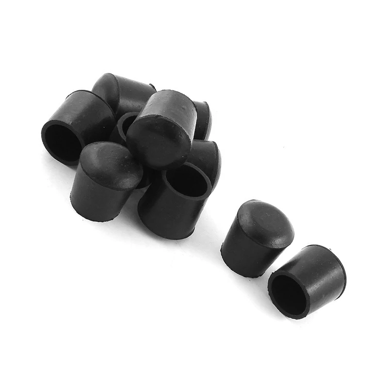 Горячая XD 10 шт 22 мм Диаметр мебельные ножки стула стола черные резиновые ножки| |
