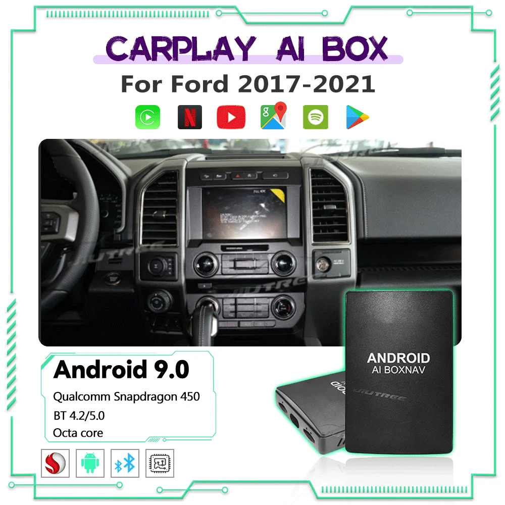 

Беспроводной смарт-адаптер CarPlay AI Box для Ford F150 Fiesta Flex Focus Edge Escape Android