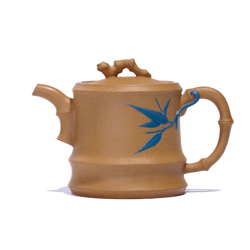 

Yixing Zisha teapot tea set duanni two color slubby teapot hand painted pot Decal