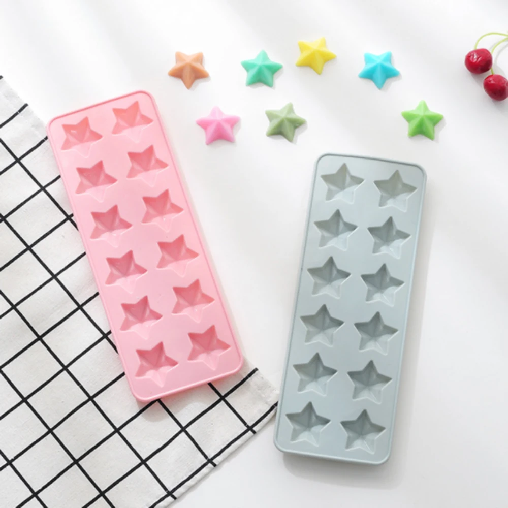 

1PCS Household 12 Holes With Star Shape Silicone Bakeware Mold For Cake Pudding DesserLce Cube Chocolate