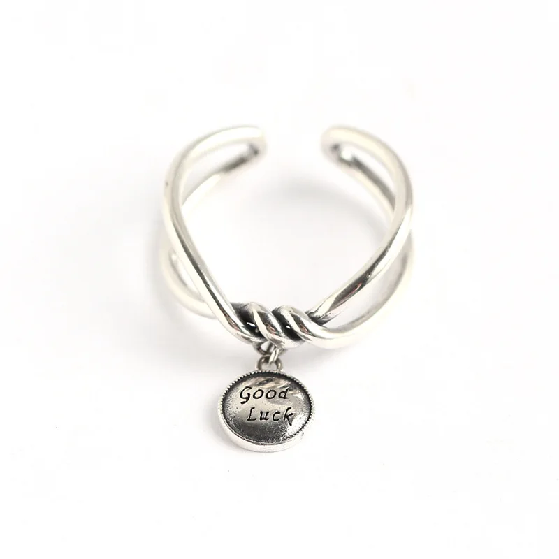 Good luck han edition Korean sterling silver ring fashion tag line weaving goodluck female 925 | Украшения и аксессуары